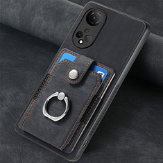 Funda Silicona Goma de Cuero Carcasa SD1 para Huawei Honor X7 Negro