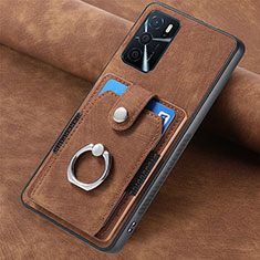 Funda Silicona Goma de Cuero Carcasa SD1 para Oppo A16 Marron