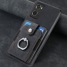 Funda Silicona Goma de Cuero Carcasa SD1 para Oppo A36 Negro