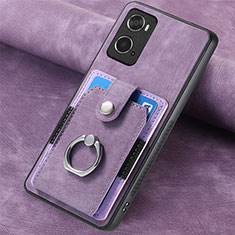 Funda Silicona Goma de Cuero Carcasa SD1 para Oppo A36 Purpura Claro