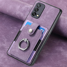 Funda Silicona Goma de Cuero Carcasa SD1 para Oppo A74 4G Purpura Claro