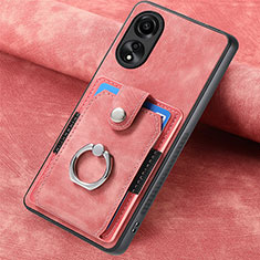 Funda Silicona Goma de Cuero Carcasa SD1 para Oppo A78 4G Rosa