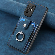 Funda Silicona Goma de Cuero Carcasa SD1 para Oppo A94 5G Azul