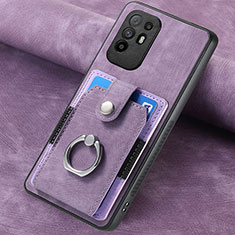 Funda Silicona Goma de Cuero Carcasa SD1 para Oppo A94 5G Purpura Claro