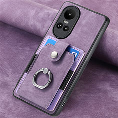 Funda Silicona Goma de Cuero Carcasa SD1 para Oppo Reno10 5G Purpura Claro