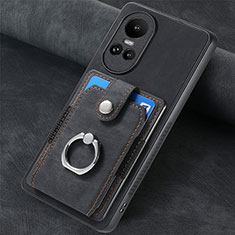 Funda Silicona Goma de Cuero Carcasa SD1 para Oppo Reno10 Pro 5G Negro