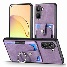 Funda Silicona Goma de Cuero Carcasa SD1 para Realme 10 4G Purpura Claro