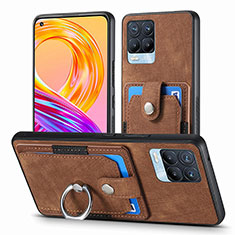 Funda Silicona Goma de Cuero Carcasa SD1 para Realme 8 4G Marron