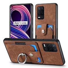 Funda Silicona Goma de Cuero Carcasa SD1 para Realme 8 5G Marron