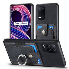 Funda Silicona Goma de Cuero Carcasa SD1 para Realme 8s 5G Negro