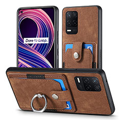 Funda Silicona Goma de Cuero Carcasa SD1 para Realme 9 5G India Marron