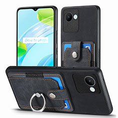 Funda Silicona Goma de Cuero Carcasa SD1 para Realme C30 Negro