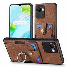 Funda Silicona Goma de Cuero Carcasa SD1 para Realme C30s Marron