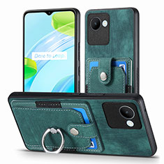 Funda Silicona Goma de Cuero Carcasa SD1 para Realme C30s Verde