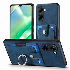 Funda Silicona Goma de Cuero Carcasa SD1 para Realme C33 Azul