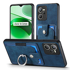 Funda Silicona Goma de Cuero Carcasa SD1 para Realme C35 Azul