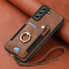 Funda Silicona Goma de Cuero Carcasa SD1 para Samsung Galaxy S21 FE 5G Marron