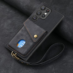 Funda Silicona Goma de Cuero Carcasa SD1 para Samsung Galaxy S23 Ultra 5G Negro