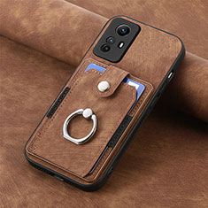 Funda Silicona Goma de Cuero Carcasa SD1 para Xiaomi Redmi Note 12S Marron