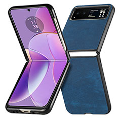 Funda Silicona Goma de Cuero Carcasa SD11 para Motorola Moto Razr 40 5G Azul