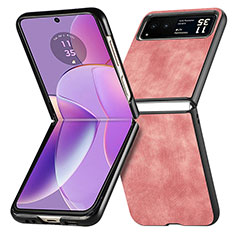 Funda Silicona Goma de Cuero Carcasa SD11 para Motorola Moto Razr 40 5G Rosa