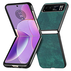 Funda Silicona Goma de Cuero Carcasa SD11 para Motorola Moto Razr 40 5G Verde