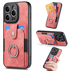 Funda Silicona Goma de Cuero Carcasa SD12 para Apple iPhone 14 Pro Max Rosa