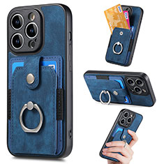 Funda Silicona Goma de Cuero Carcasa SD12 para Apple iPhone 15 Pro Azul