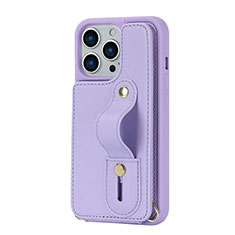 Funda Silicona Goma de Cuero Carcasa SD14 para Apple iPhone 14 Pro Morado