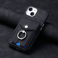 Funda Silicona Goma de Cuero Carcasa SD15 para Apple iPhone 13 Negro