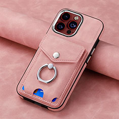 Funda Silicona Goma de Cuero Carcasa SD15 para Apple iPhone 13 Pro Max Rosa