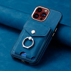 Funda Silicona Goma de Cuero Carcasa SD15 para Apple iPhone 14 Pro Azul