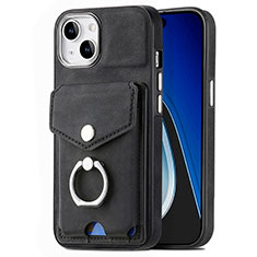 Funda Silicona Goma de Cuero Carcasa SD16 para Apple iPhone 13 Negro