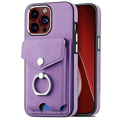 Funda Silicona Goma de Cuero Carcasa SD16 para Apple iPhone 13 Pro Purpura Claro