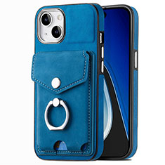 Funda Silicona Goma de Cuero Carcasa SD16 para Apple iPhone 14 Azul