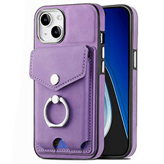 Funda Silicona Goma de Cuero Carcasa SD16 para Apple iPhone 14 Plus Purpura Claro