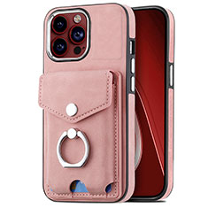 Funda Silicona Goma de Cuero Carcasa SD16 para Apple iPhone 15 Pro Max Rosa