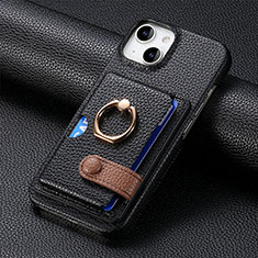 Funda Silicona Goma de Cuero Carcasa SD17 para Apple iPhone 14 Negro