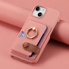 Funda Silicona Goma de Cuero Carcasa SD17 para Apple iPhone 15 Oro Rosa