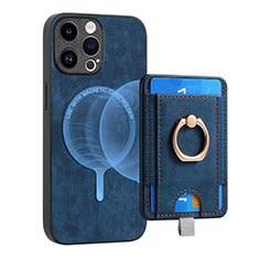 Funda Silicona Goma de Cuero Carcasa SD17 para Apple iPhone 15 Pro Azul