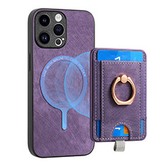 Funda Silicona Goma de Cuero Carcasa SD17 para Apple iPhone 15 Pro Purpura Claro