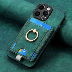Funda Silicona Goma de Cuero Carcasa SD18 para Apple iPhone 15 Pro Max Verde