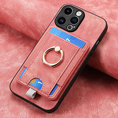 Funda Silicona Goma de Cuero Carcasa SD18 para Apple iPhone 16 Pro Rosa