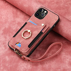 Funda Silicona Goma de Cuero Carcasa SD2 para Apple iPhone 13 Pro Max Rosa