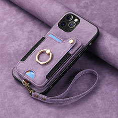 Funda Silicona Goma de Cuero Carcasa SD2 para Apple iPhone 13 Pro Purpura Claro