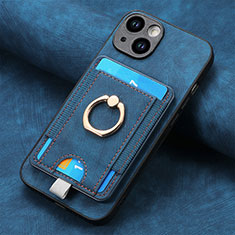 Funda Silicona Goma de Cuero Carcasa SD2 para Apple iPhone 14 Azul