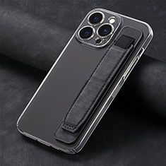 Funda Silicona Goma de Cuero Carcasa SD2 para Apple iPhone 14 Pro Negro