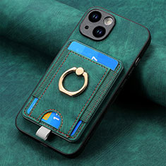 Funda Silicona Goma de Cuero Carcasa SD2 para Apple iPhone 14 Verde