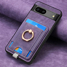 Funda Silicona Goma de Cuero Carcasa SD2 para Google Pixel 7 5G Purpura Claro