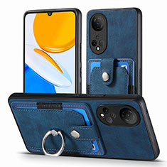 Funda Silicona Goma de Cuero Carcasa SD2 para Huawei Honor X7 Azul